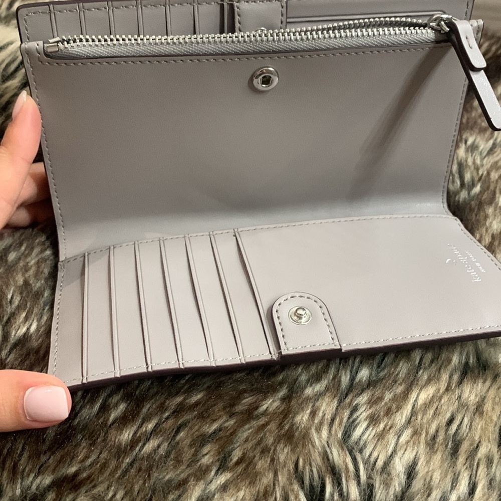 Kate Spade Pewter Grey Wallet-NWOT - Picture 10 of 12